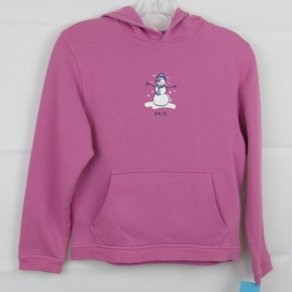 Girls Pink Hoodie Jacket Size S M L Long Sleeve